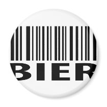 Bier barcode icon fridge magnet