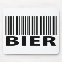 Bier barcode icon mouse pad