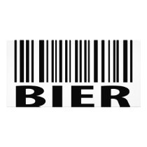 Bier barcode icon photo cards