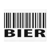 Bier barcode icon post cards