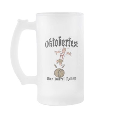 Bier Barrel Rolling Oktoberfest Gift Mugs by Oktoberfest_TShirts