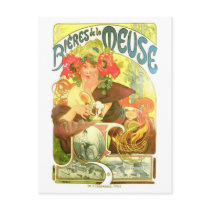 Bières de la Meuse, Alphonse Mucha Postcards