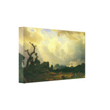 Bierstadt - Thunderstorms in the Rocky Mountains Stretched Canvas Print