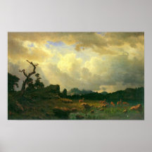 Bierstadt-Thunderstorms in the Rocky Mountains Print