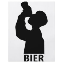 Biertrinker icon flyer design