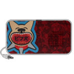 Biff Inu on Red Collage Travel Speakers