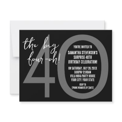 Big 4-0 Birthday Party Invitations by CustomInvites