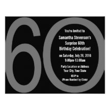 Big 6-0 Party Invitations