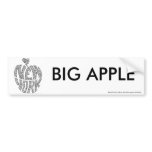 BIG APPLE - NEW YORK by NICHOLAS Bumper Sticker
