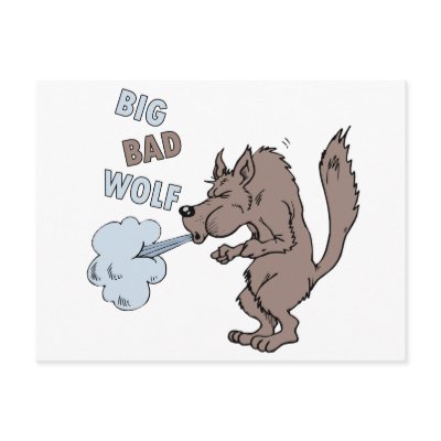 Big Bad Wolf Post Card by alternateworlds
