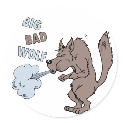 Big Bad Wolf Round Sticker by alternateworlds