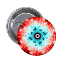 Big Bang - red and blue fractal explosion Pins