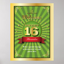 Big Bash Sweet 16 Welcome Poster