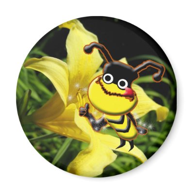 Big Bee Likes Pollen magnet by loveandlight
