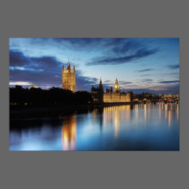 Big Ben and Palace of Westminster at night posters