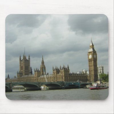 Big Ben and the Houses of Parliament Mouse Pads by terrifyingfrida