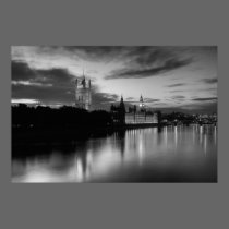 Big Ben and Westminster in black and white posters