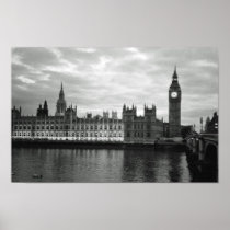 Big Ben B & W Print