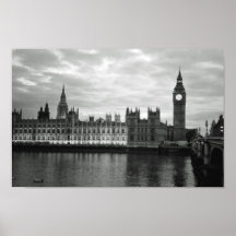 Big Ben B & W Print
