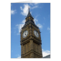 big ben blue greeting card