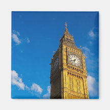 Big Ben Blue Sky Refrigerator Magnets