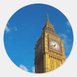 Big Ben Blue Sky Round Sticker