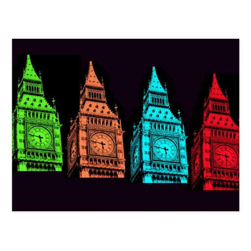 Big Ben Collage Post Cards