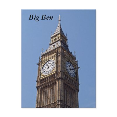 BIG BEN Custom Postcard by BlackTiePictures