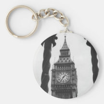 Big Ben in Black & White Keychain