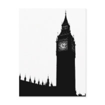 Big Ben London England silhouette graphic Postcard
