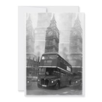 Big Ben & London Red Bus Invitation