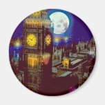 Big Ben, London with moon Fridge Magnet