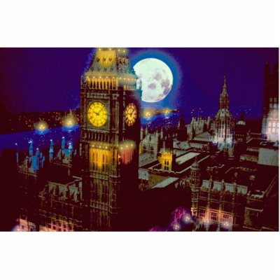 Big Ben, London with moon Photo Sculpture by inspirelove