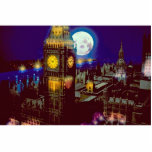 Big Ben, London with moon photo sculptures