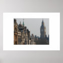 Big Ben peeks over the skyline posters