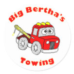 Big Bertha's Towing Round Sticker