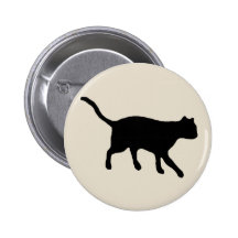 big black cat button