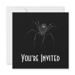 Big Black Creepy 3D Spider invitations
