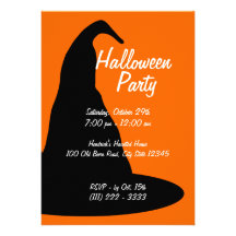 Big Black Halloween Hat Personalized Announcement