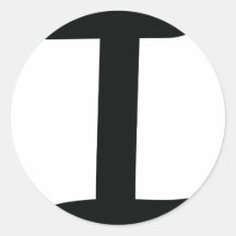 big black I icon Sticker