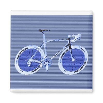 Big Blue Bike Fridge Magnet by Cat_Lover_Boutique