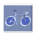 Big Blue Bike Fridge Magnet