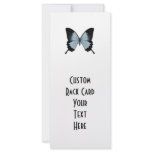 Big Blue & Black Butterfly Personalized Rack Card