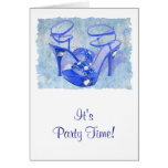 Big Blue Bling Greeting Card