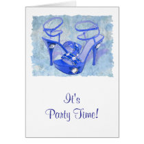 Big Blue Bling Greeting Card