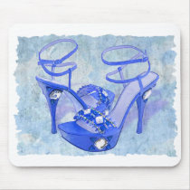 Big Blue Bling Mouse Pads
