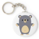 Big Blue Cartoon Bear  keychain