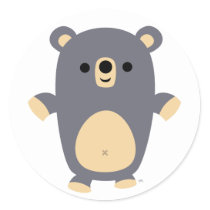 Blue Bear Sticker