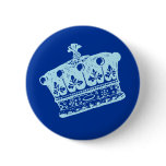Big Blue Crown or Coronet Products Pinback Button