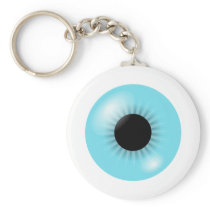 Big Blue Eyeball keychain